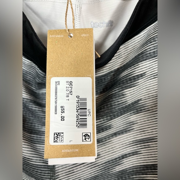 NWT Adidas Techfit Climalite Jogging Workout Capri Leggings | Size: Large - Picture 5 of 7